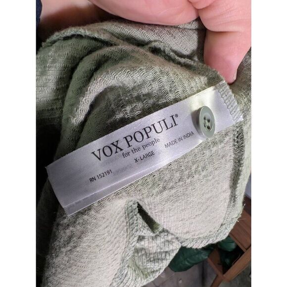 NWT Vox Populi Men's Green Hemp Leaf Print Button Up Shirt Men's XL - Picture 4 of 6